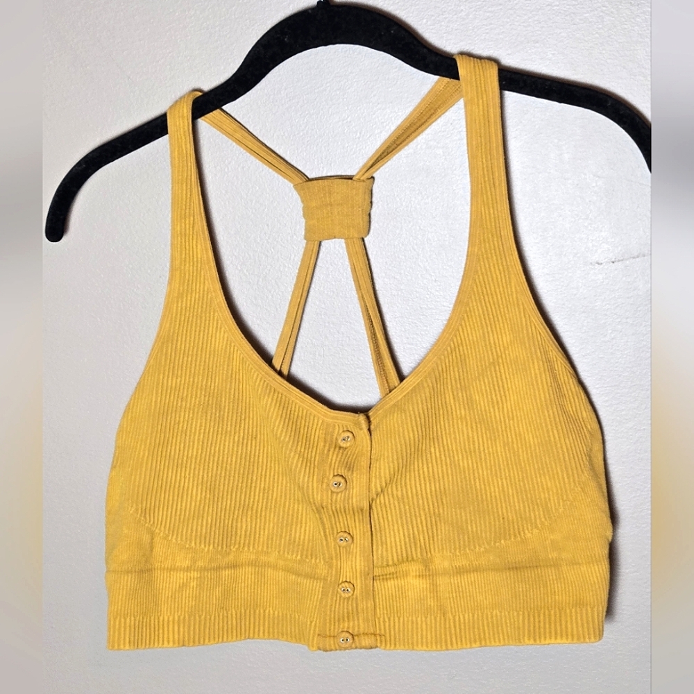 Free People Movement Athleisure Henley Racerback Tank, M/L